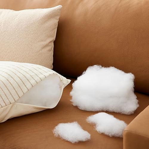 Loops & Threads - Relleno de fibra suprema blanca de 8 onzas, relleno hipoalergénico para almohadas, juguetes, animales y artes y manualidades,