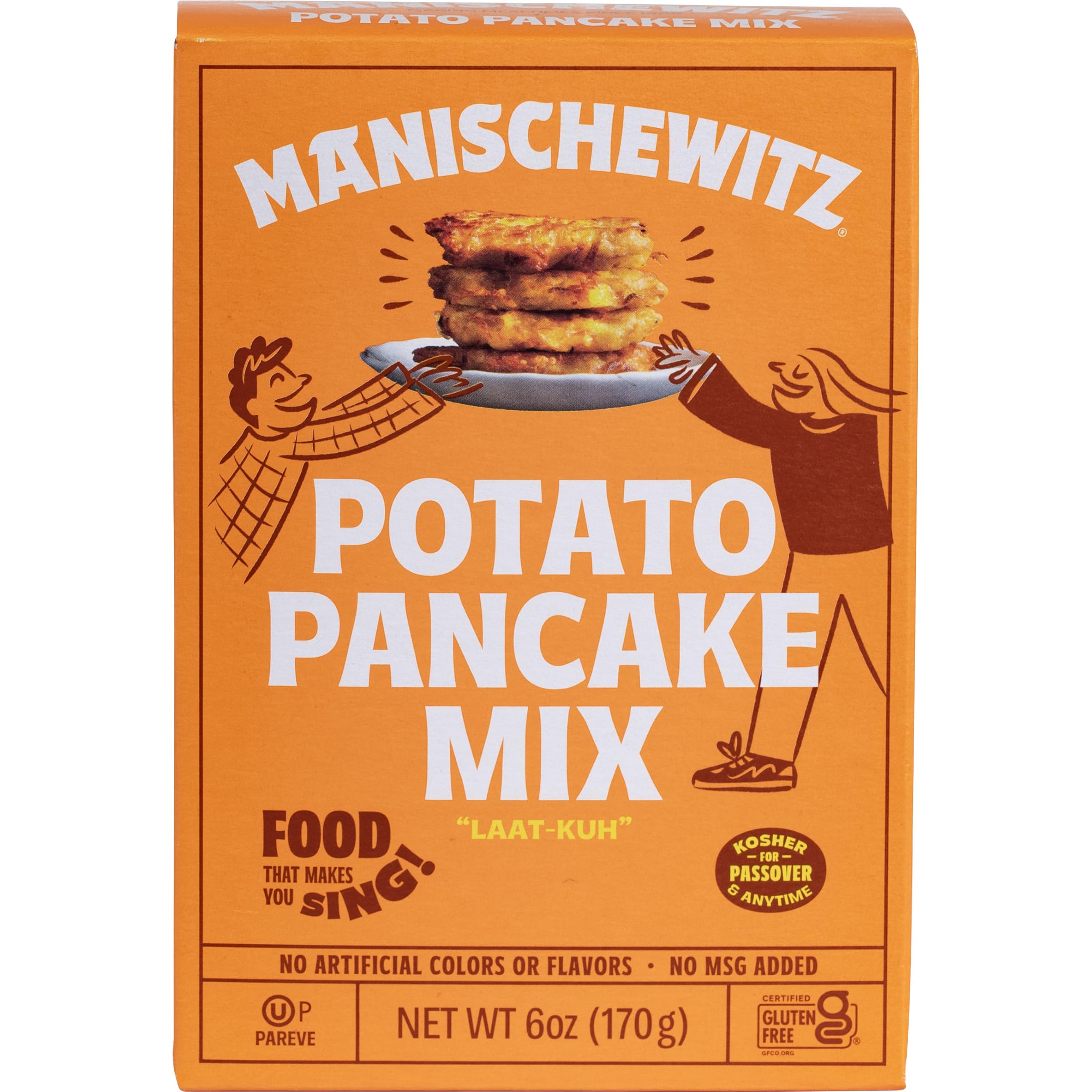 Amazon.com : Manischewitz Potato Pancake Mix 6oz | Gluten Free, No