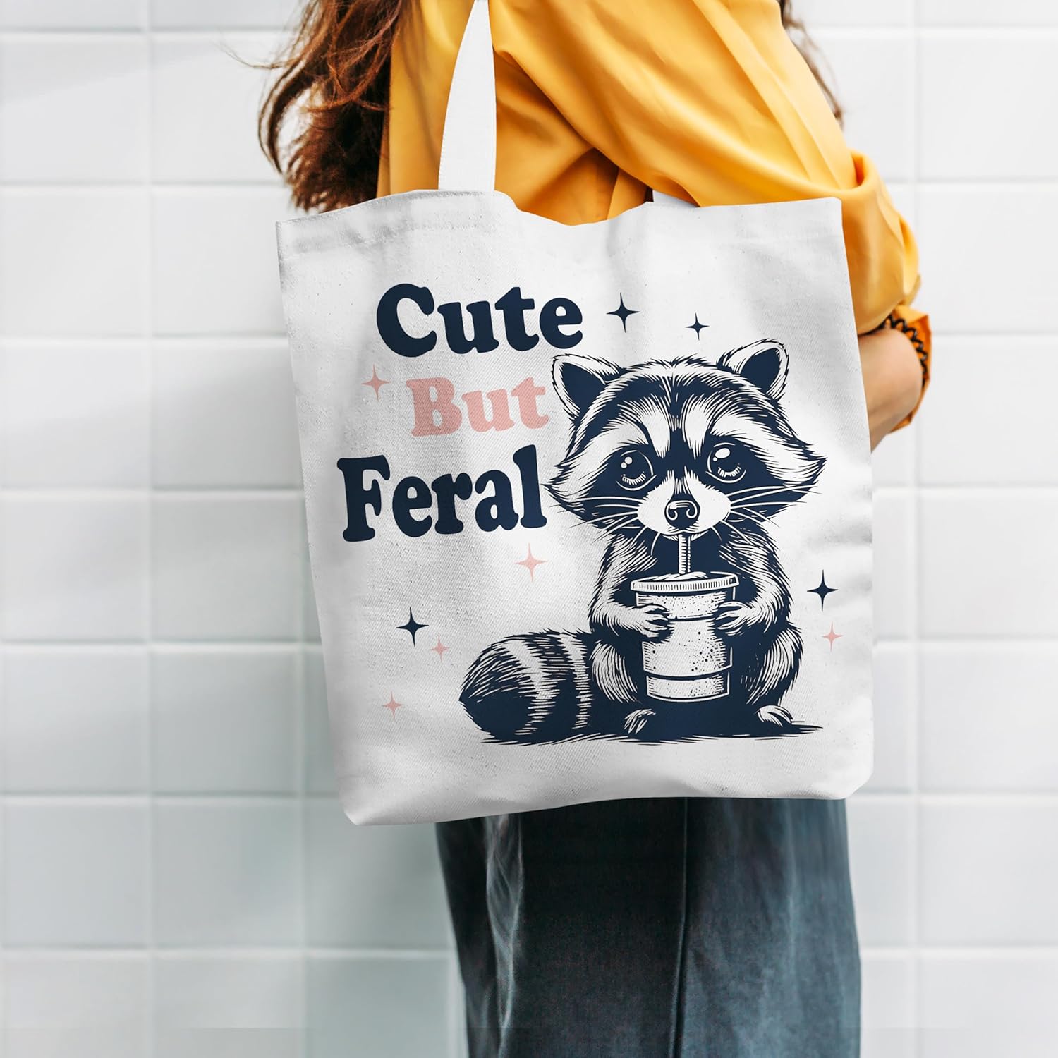 Animal Aesthetic Tote Bags Gifts for Women Who Love Animals, Funny Cute Reusable Canvas Tote Bag for Shopping Camping - Image 2