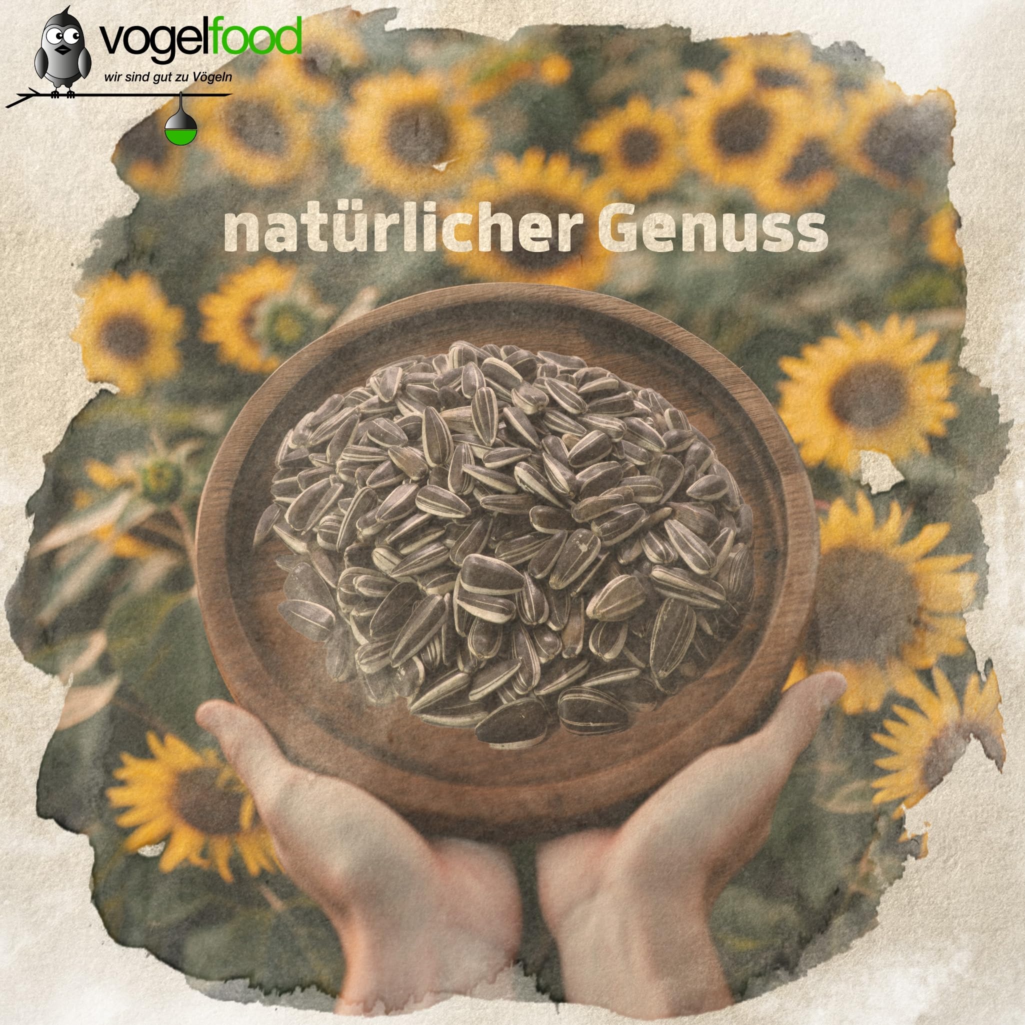 Vogelfood gestreifte Sonnenblumenkerne Marke Vogelfood 25 kg