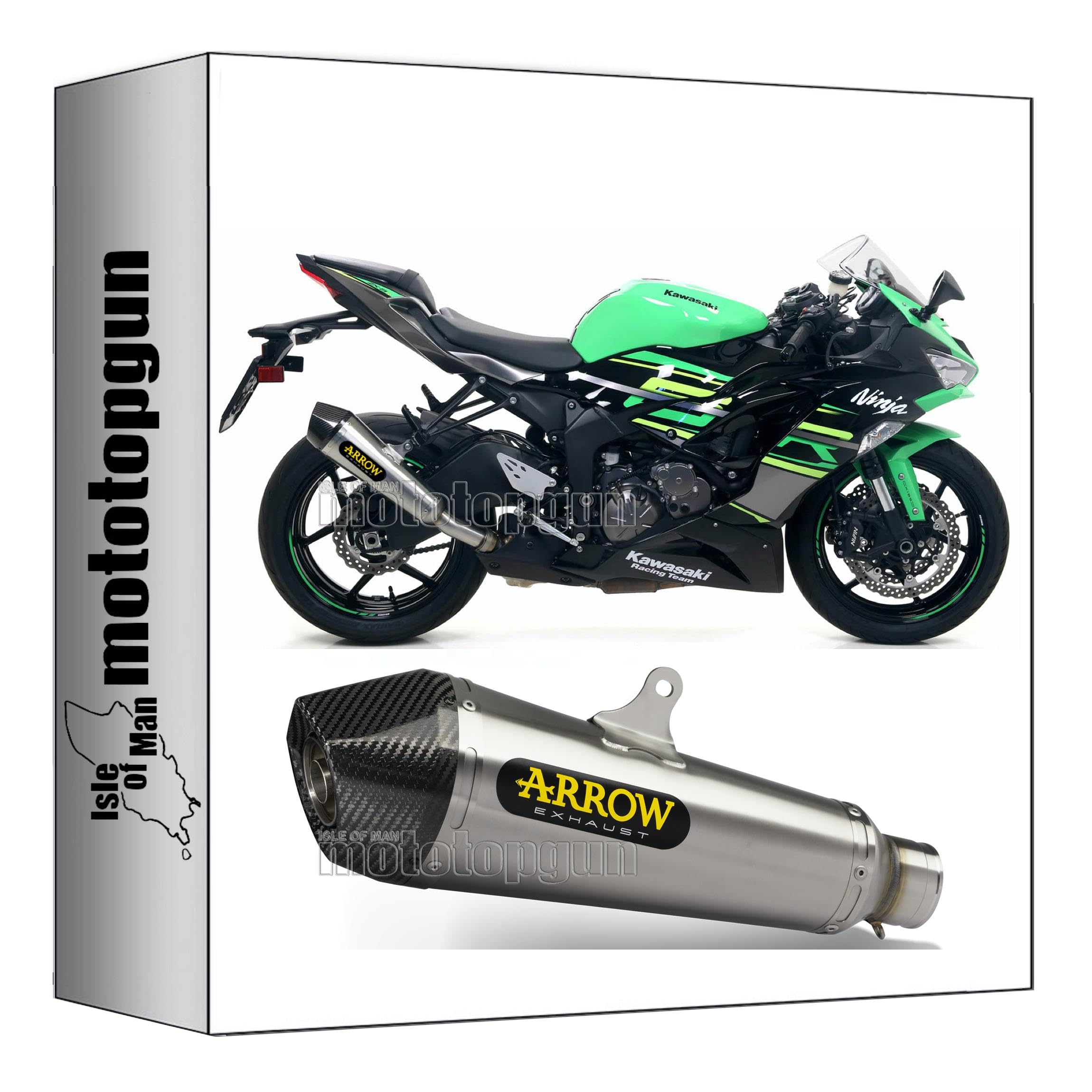 Pot echappement Arrow approuve embout carbone pour Kawasaki 636 - 3