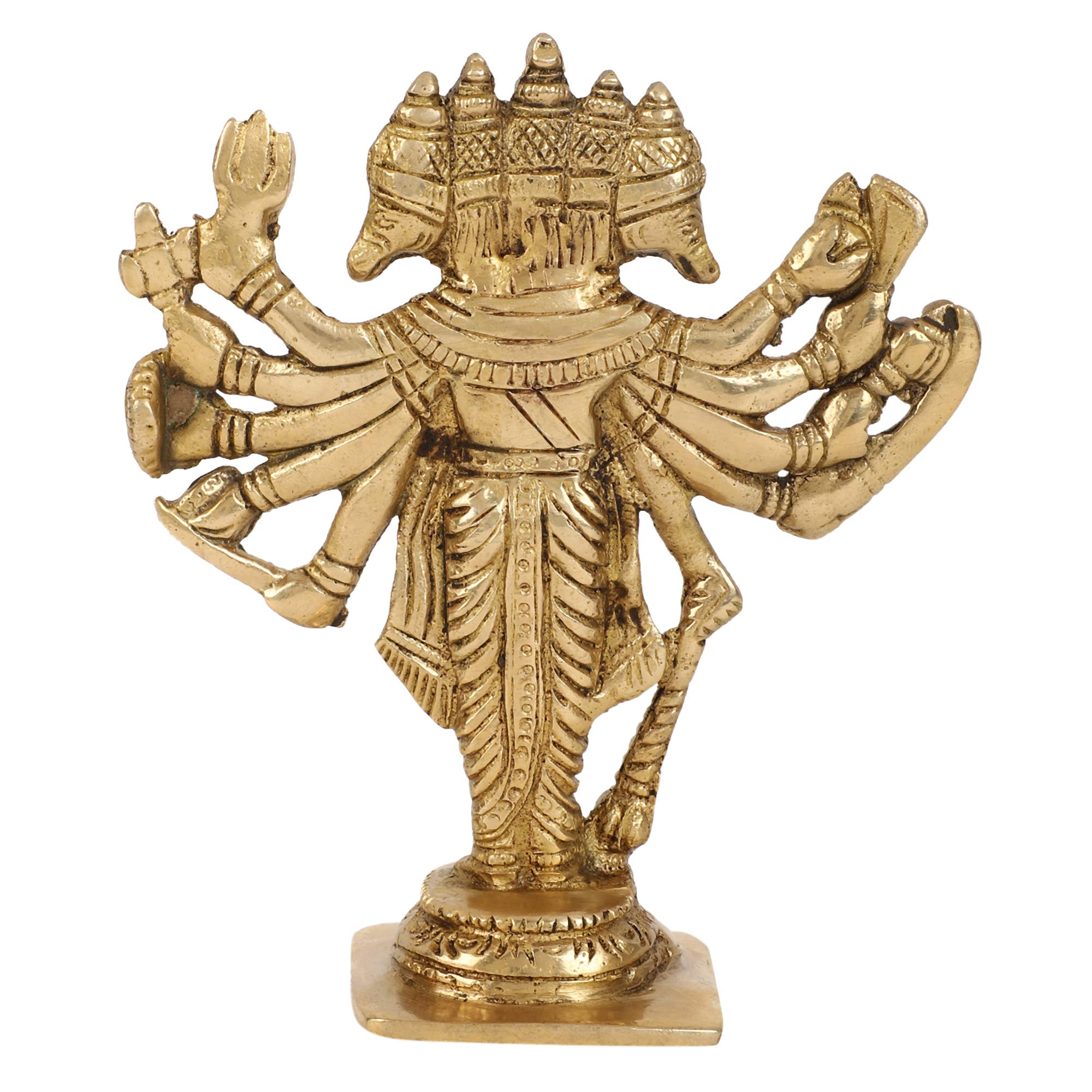 GURU JEE™ Brass Murti Lord Hanuman Hindu God Panchmukhi Idol Five Face Statue Home Decor Pooja Mandir Gift - Image 5 thumbnail