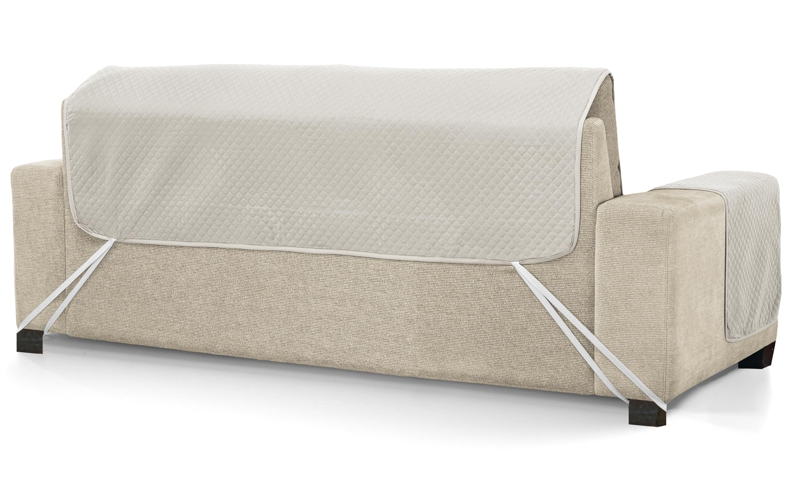Martina Home Diament 4-osobowa narzuta na sofę XL len/SKÓRA