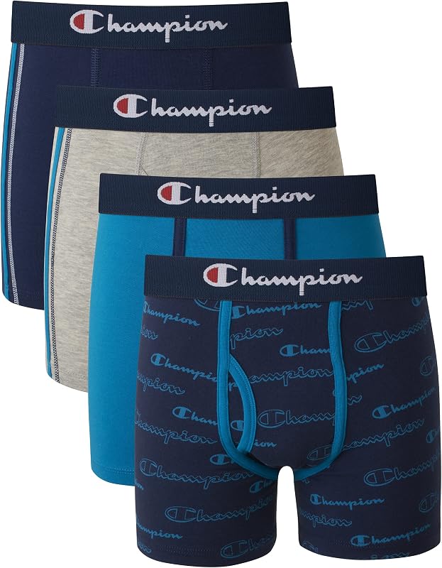 Champion Boys' Everyday Cotton Stretch Briefs- 4 Pack