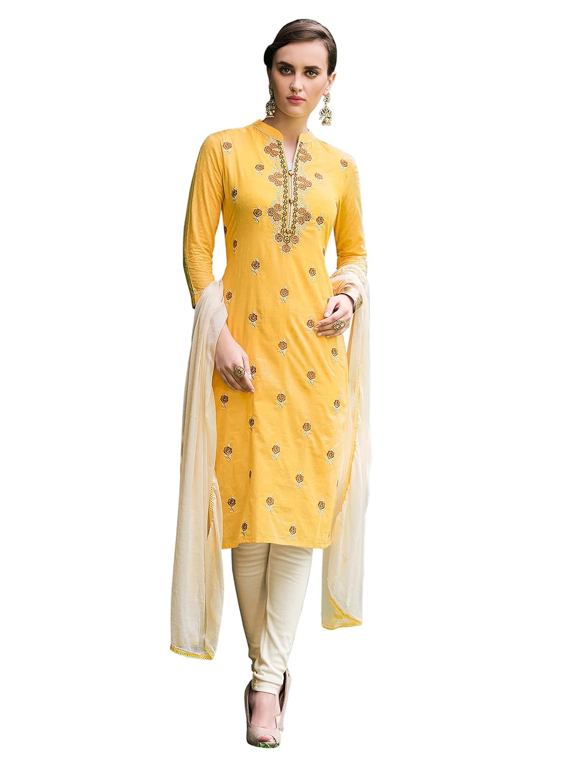 yellow churidar