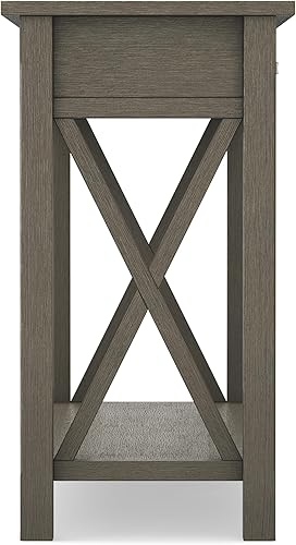 Miniatura 33 de SIMPLIHOME Kitchener Mesa consola – Mesa de sofá de madera maciza de 47 pulgadas de ancho en color blanco, mesa de almacenamiento contemporánea para