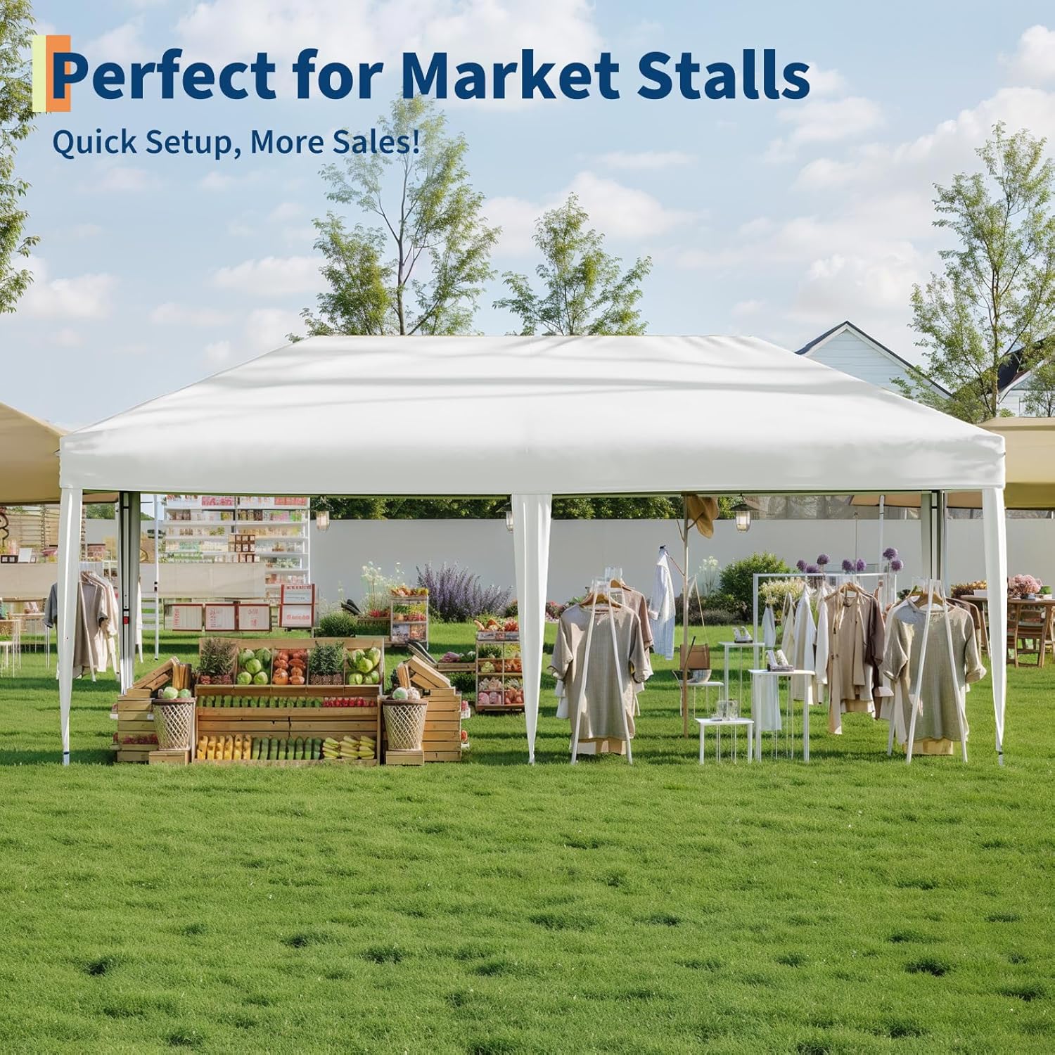 10x20 Pop Up Canopy with 0/4/6 Sidewalls, Beach Ten with One Push Setup, Heavy Duty Outdoor Instant Canopy Tent with Portable Roller Bag, Silver Coated Top, 3 Adjustable Height, Sandbags