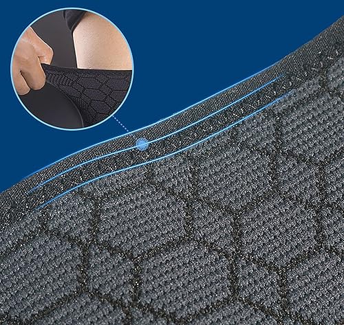 Miniatura 5 de YIKANGHENG Cinturón de nailon elástico para muslo, manga de compresión para hombres y mujeres, para correr, pelotas, ejercicio y deportes (talla M)