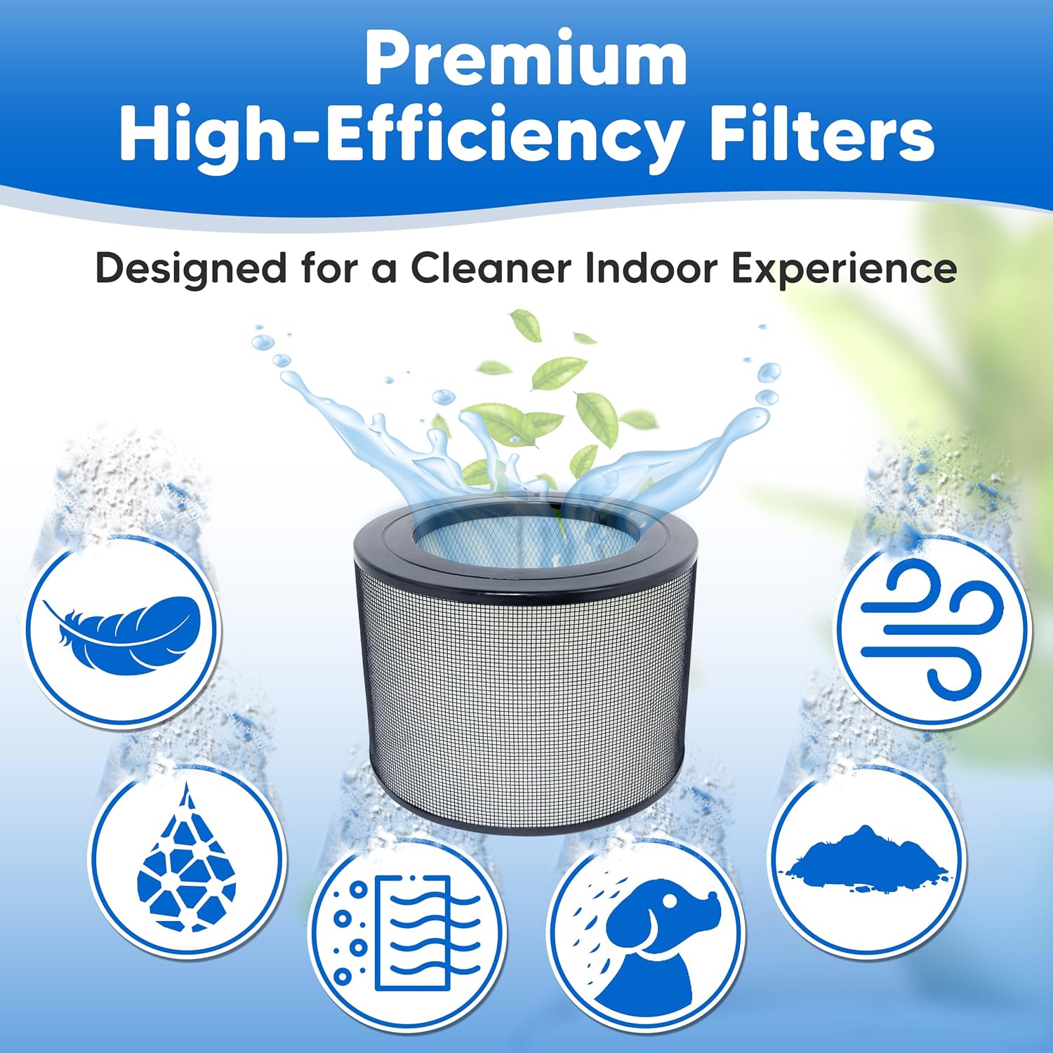 50250-S Air Purifier HEPA Filter Set Replacement for Honeywell 24000 Filter - Compatible with Honeywell 24000 Filters Model 50250 13520 50255-HD 63500 52500 with Carbon Foam Pre-Filter Prefilters