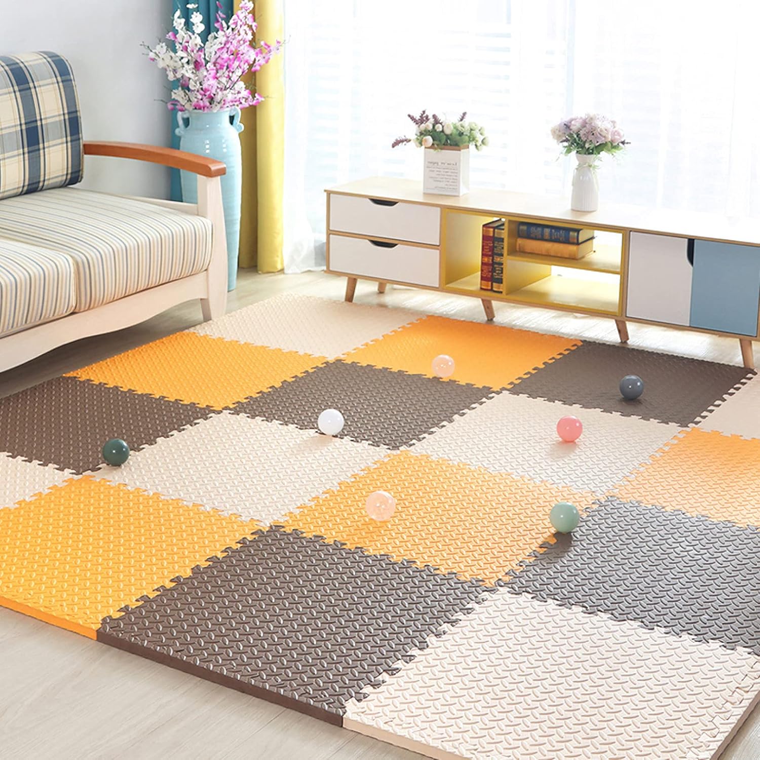 Joint Mat Kids Corner 60 * 60 * 2.5 * 4 Carpet Floor Mat Flooring Scratch Prevention Floor Mat Mat Cushion Mat (Color 5 30 * 30 * 2.5 * 24)