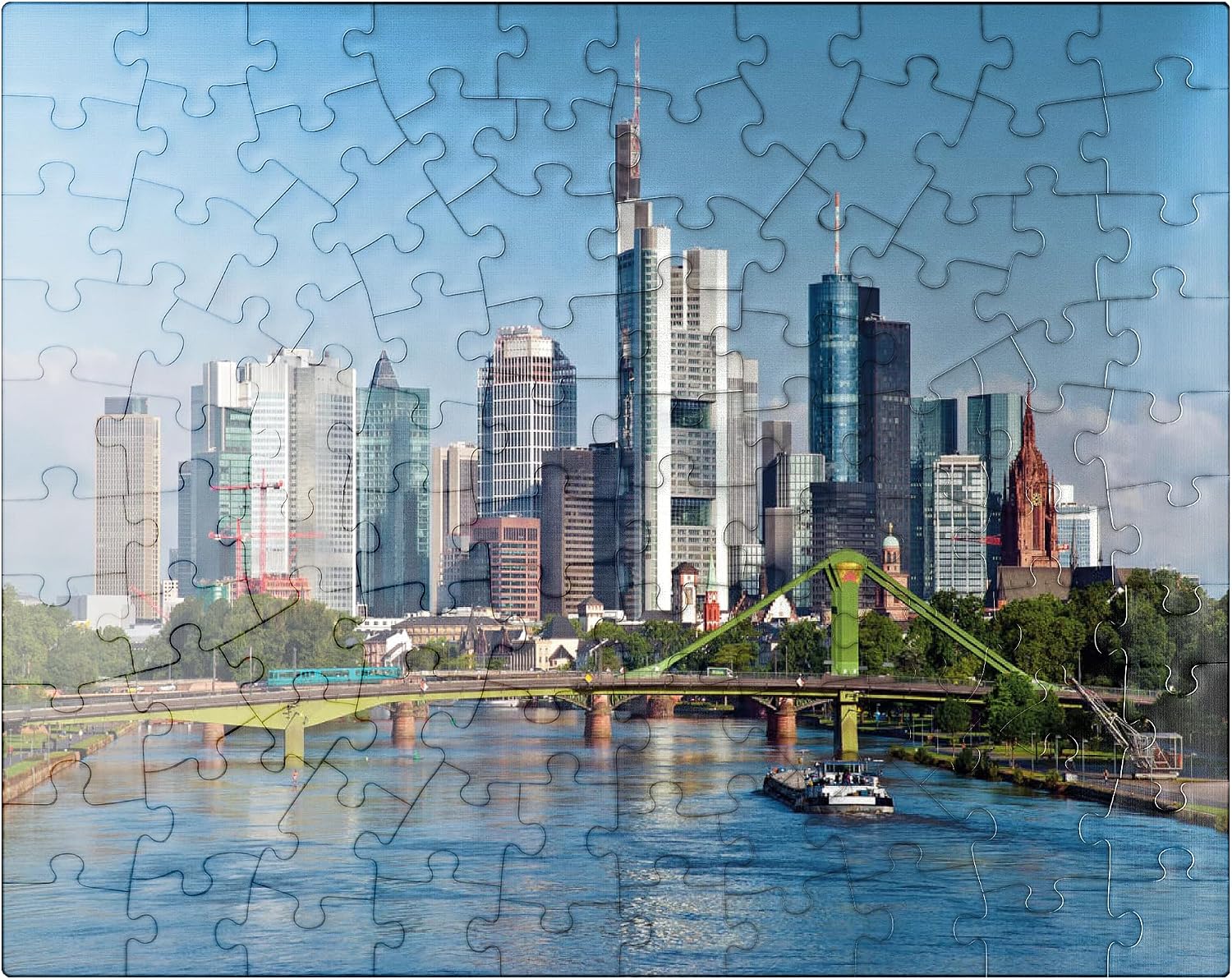 MyPuzzle Frankfurt Skyline - Premium 500 Piece Jigsaw Puzzle - Made in USA