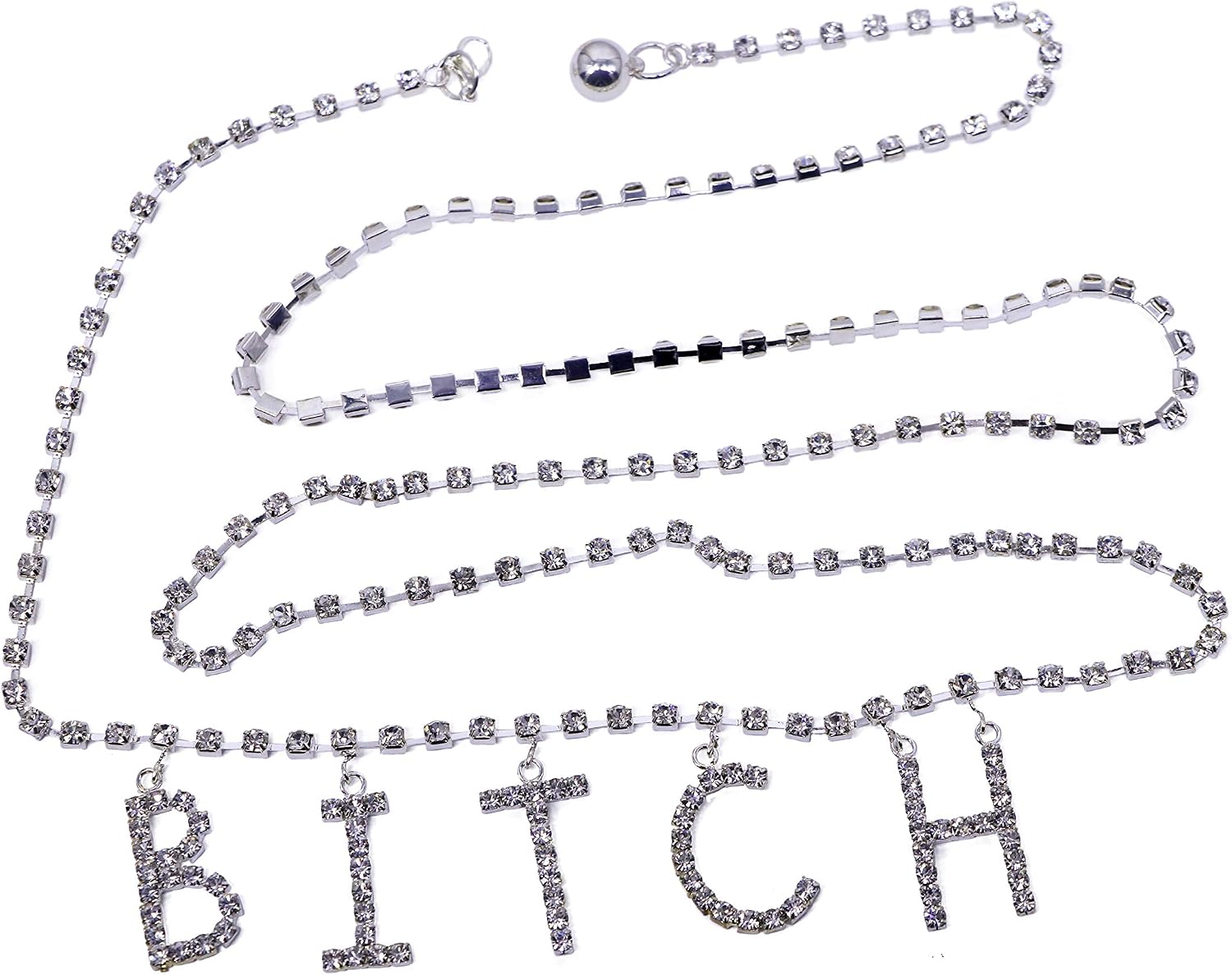 Arsimus Rhinestone Belly Waist Chain Belt