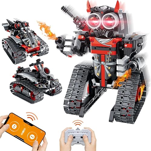 Miniatura 1 de VINTOP Kit de construcción de robot de control remoto para niños de 6 a 12, 3 en 1 STEM remoto y engranaje de codificación controlado por