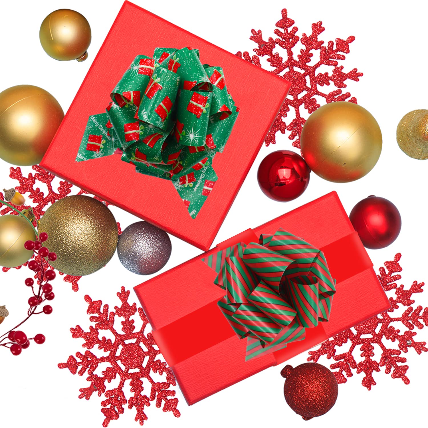 LUYANFX Lot De 90 Nœuds Cadeau Noël Autocollants, 2.5 Cm Mini