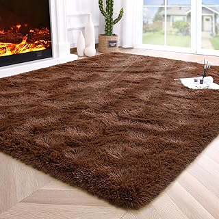 Noahas Extra Large 10x14 Area Rugs for Living Room,Fluffy Brown Bedroom ...