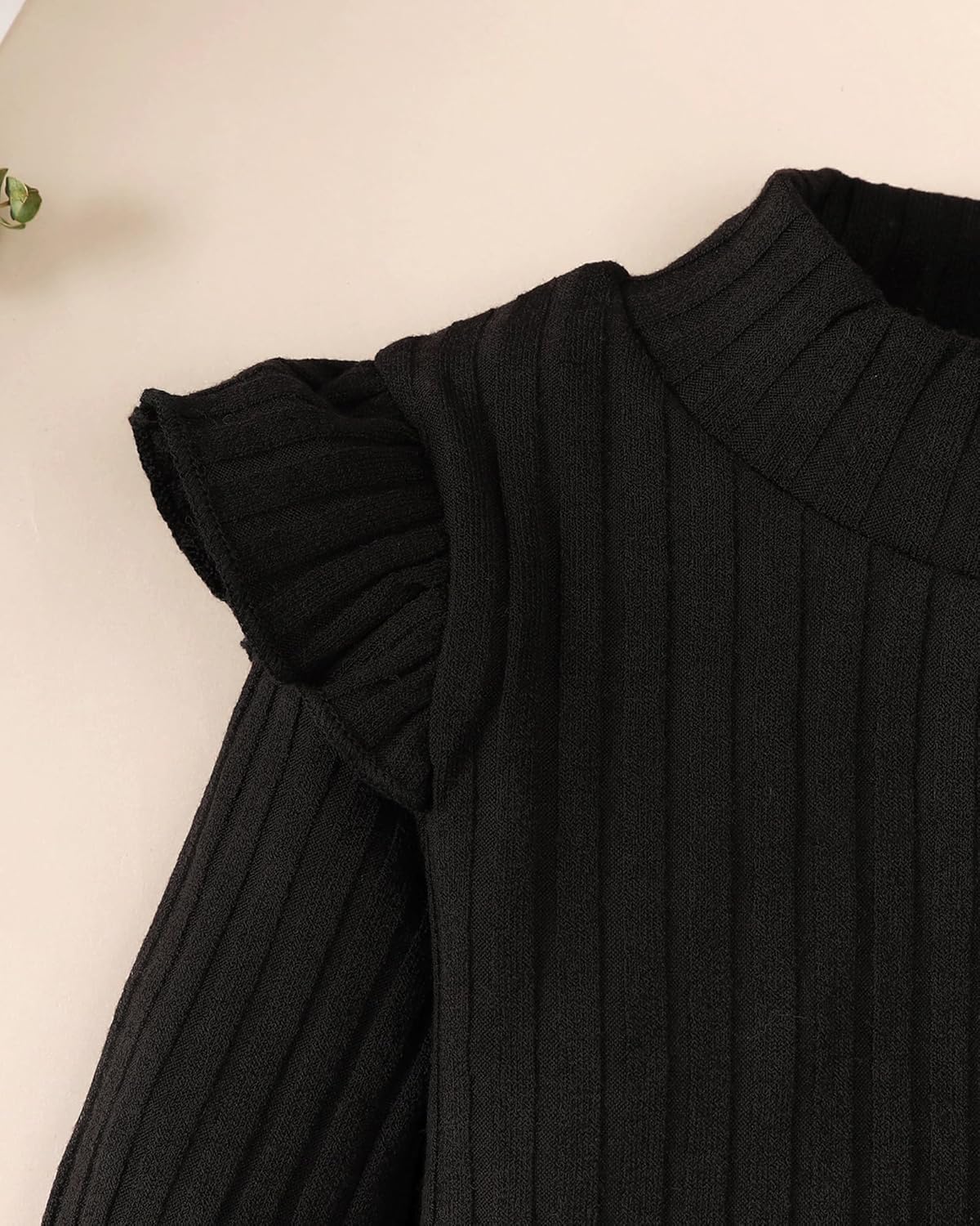 Baby Girl Clothes Sets: 2 Piece Ruffle Sleeve Tops Mini Skirts Sets Fall Winter Outfits for Toddler 9 Months-5 Years - Image 5