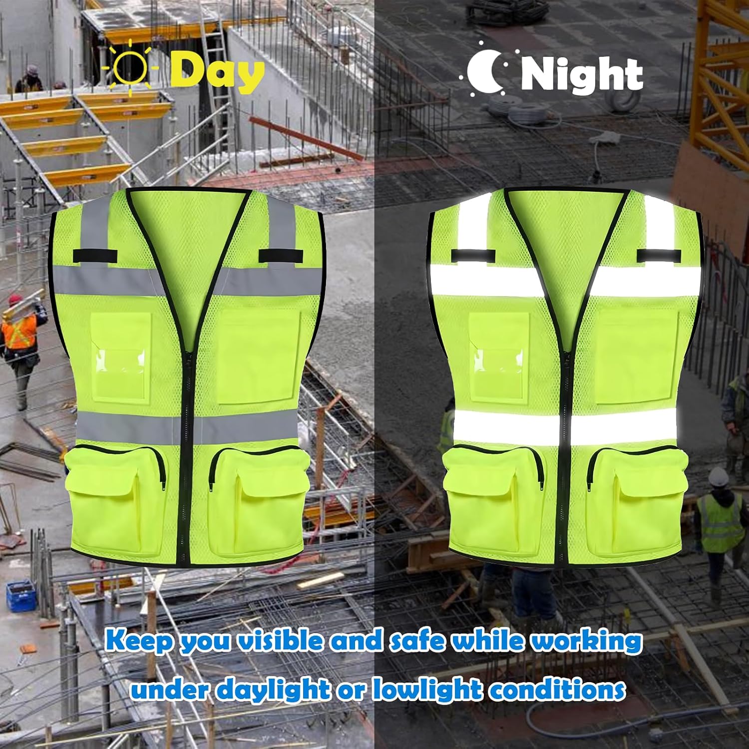 Engineer Vest SV55W Class 2 Women's Heavy Duty - Green - Size S