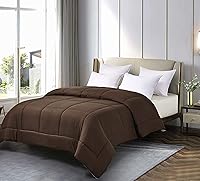 Vista 25 de Blue Ridge Home Fashions - Edredón sintético de microfibra para todas las estaciones, relleno de poliéster hipoalergénico, Algodón, Negro, gemelo