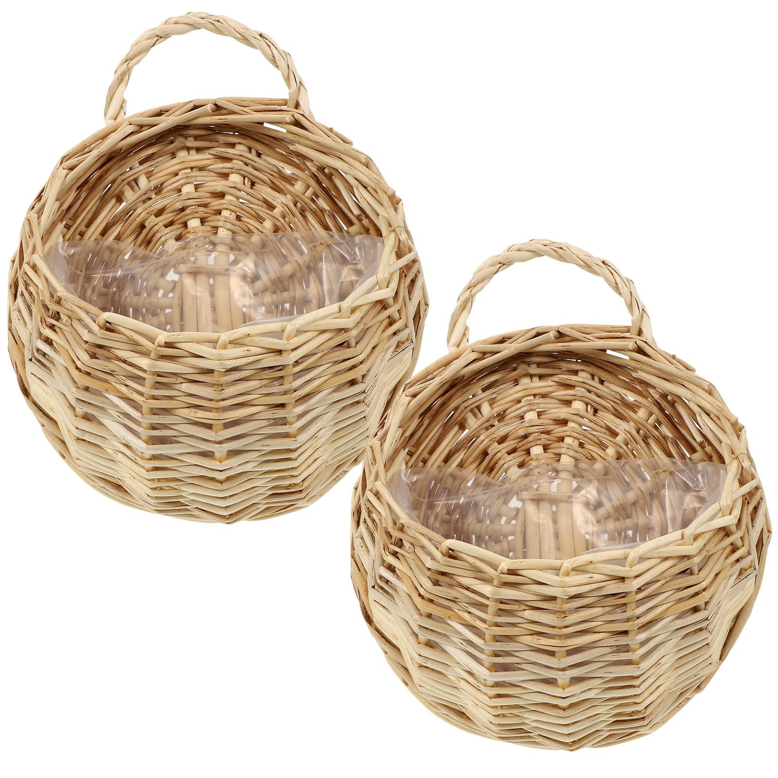 Cesta colgante de madera para decorar la cocina y el dormitorio con plantas artificiales 1