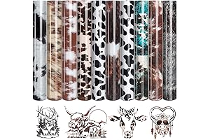 TINTNUT Cowhide HTV Vinyl Roll Brown Heat Transfer Vinyl for Shirts DIY