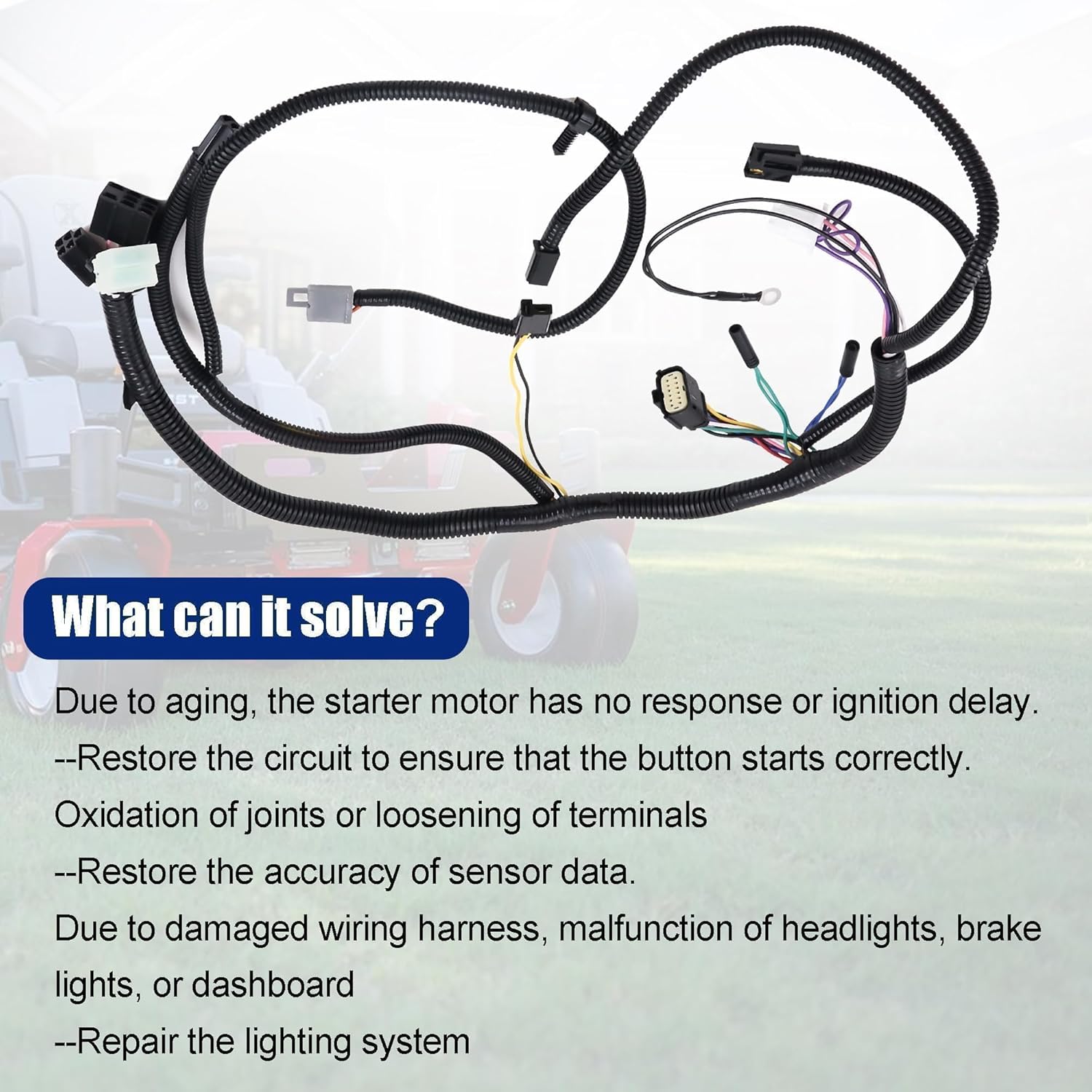 136-9184 119-3343 121-5652 Wiring Harness for Toro TimeCutter Mower Compatible with 74385 74386 74387 74388 74389 74390 74395 74616 74620 74621 74622 74623 74624 74625 74626 74627 Models