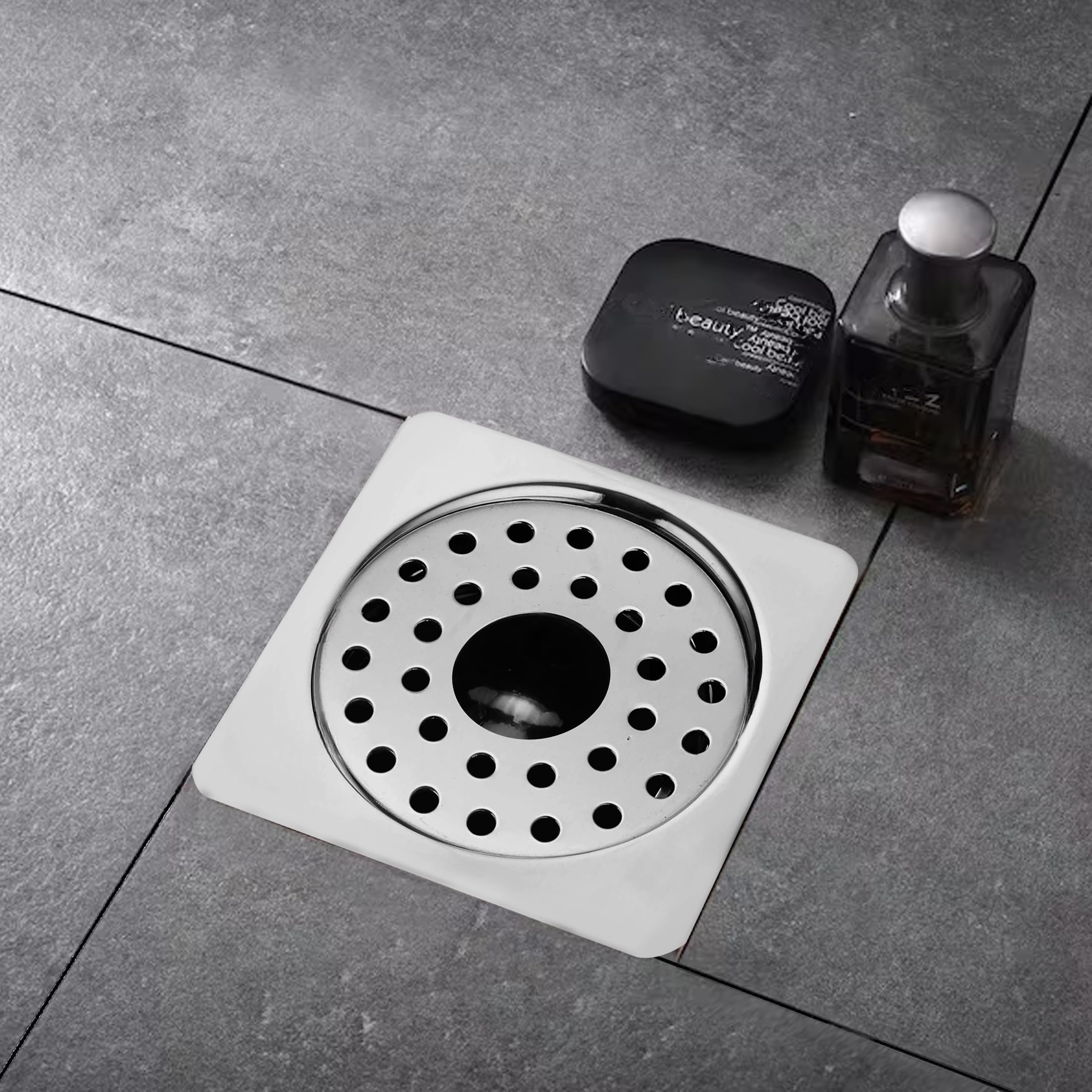 LIPKA 5 x 5 Inches Eon Square Flat Cut Plain Jali Floor Drain with Hole | Premium Stainless Steel | Floor Drain for Bathroom Silver (B083ZG7FX3) Amazon Price History, Amazon Price Tracker