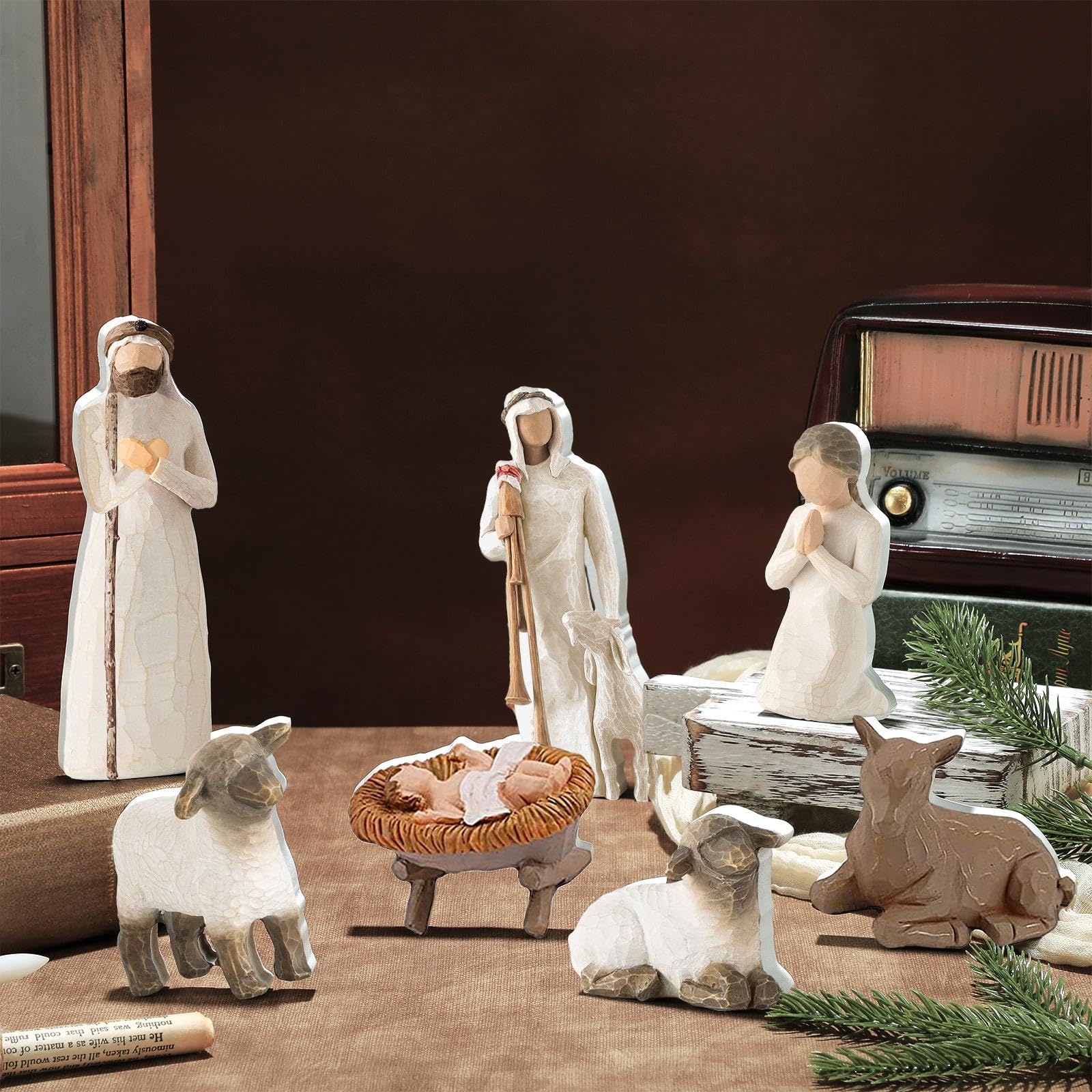 Grande crèche de Noël (figurines W09+9 cm) crèche de Noël stable crèches de table crèches de table figurines de la Nativité - France