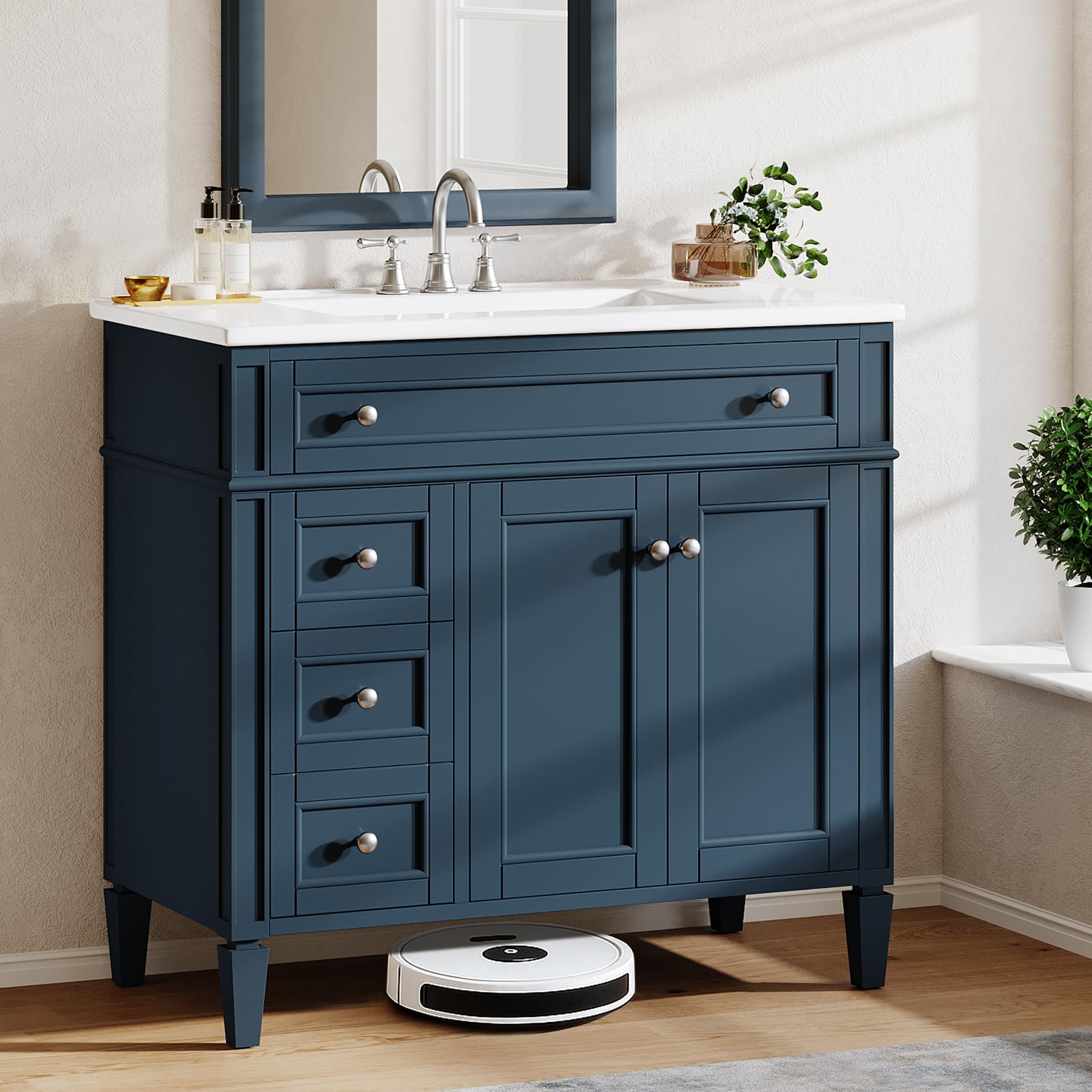 Photo 1 of Tribesigns 36" Bathroom Vanity with Sink