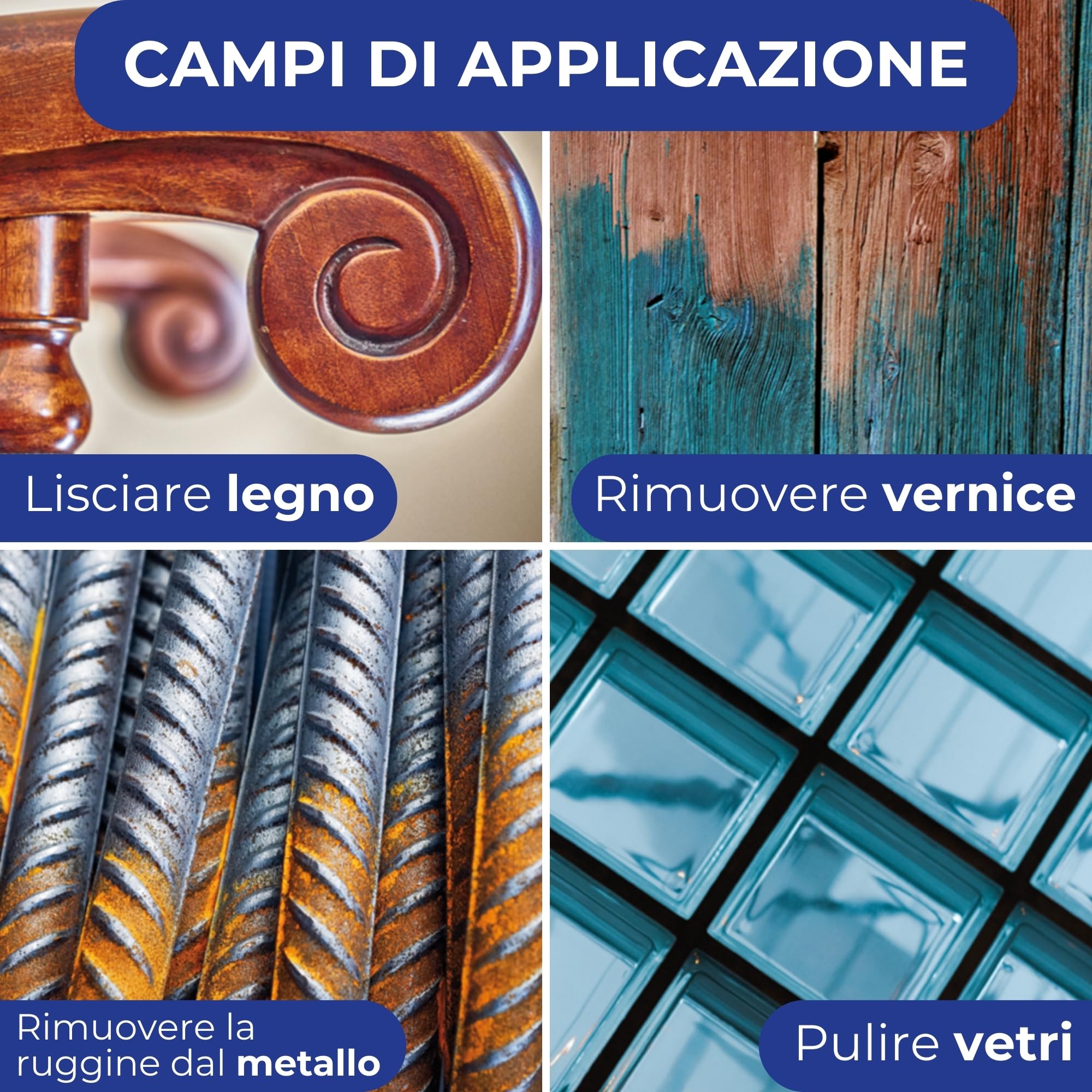 RAKSO Lana d'acciaio, tamponi abrasivi fini medi grossolani 3 pezzi per legno vernice metallo