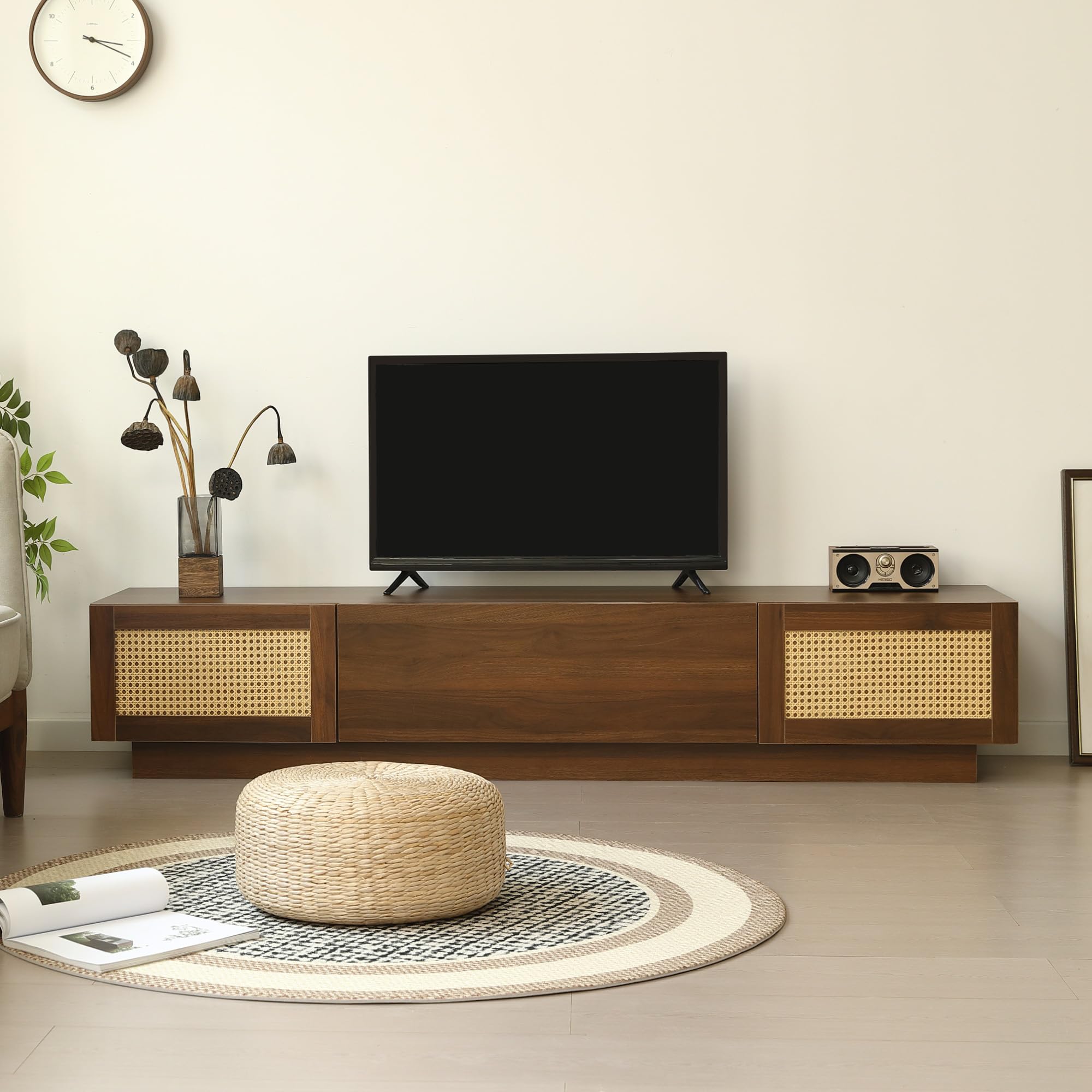 Amazon｜テレビ台 ローボード ラタン調 北欧 おしゃれ 幅150cm/180cm