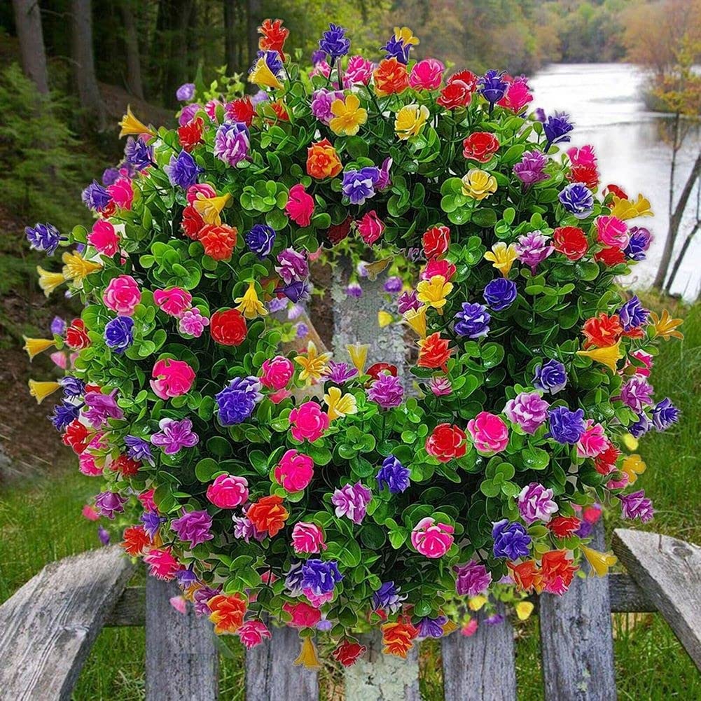 BFYDOAA Ghirlanda di margherite artificiali per porta d'ingresso, 35 cm, primaverile ed estate, in seta, decorazione da appendere alla parete