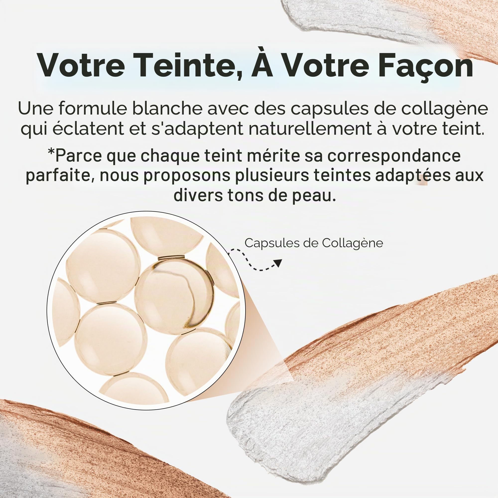 ELROEL BLANC Cover Cream Stick V - Fond de teint coréen à changement de couleur avec pinceau amovible - Couvrance complète à moyenne (60 g, naturel)