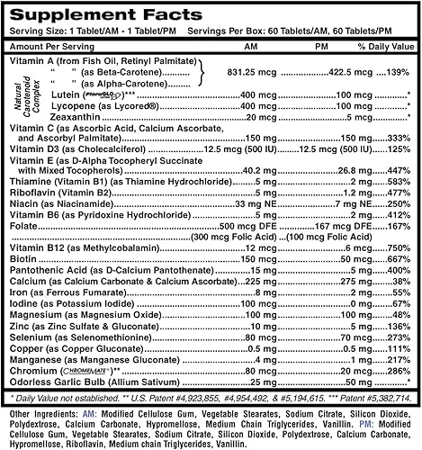 Miniatura 2 de MDR Fitness Tabs - Multivitamínico patentado AMPM para hombres formulado con los nutrientes adecuados en el momento adecuado - Sin gluten