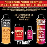 Vista 3 de Custom - Revestimiento protector de 1.5 galones (6 cuartos), para caja de camión,para rodillo, brocha o rociador con kit de aplicador de pincel