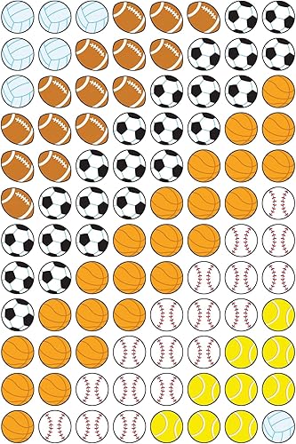 Miniatura 2 de Trend, Inc. - Pegatinas superformas de pelotas deportivas, 800 unidades