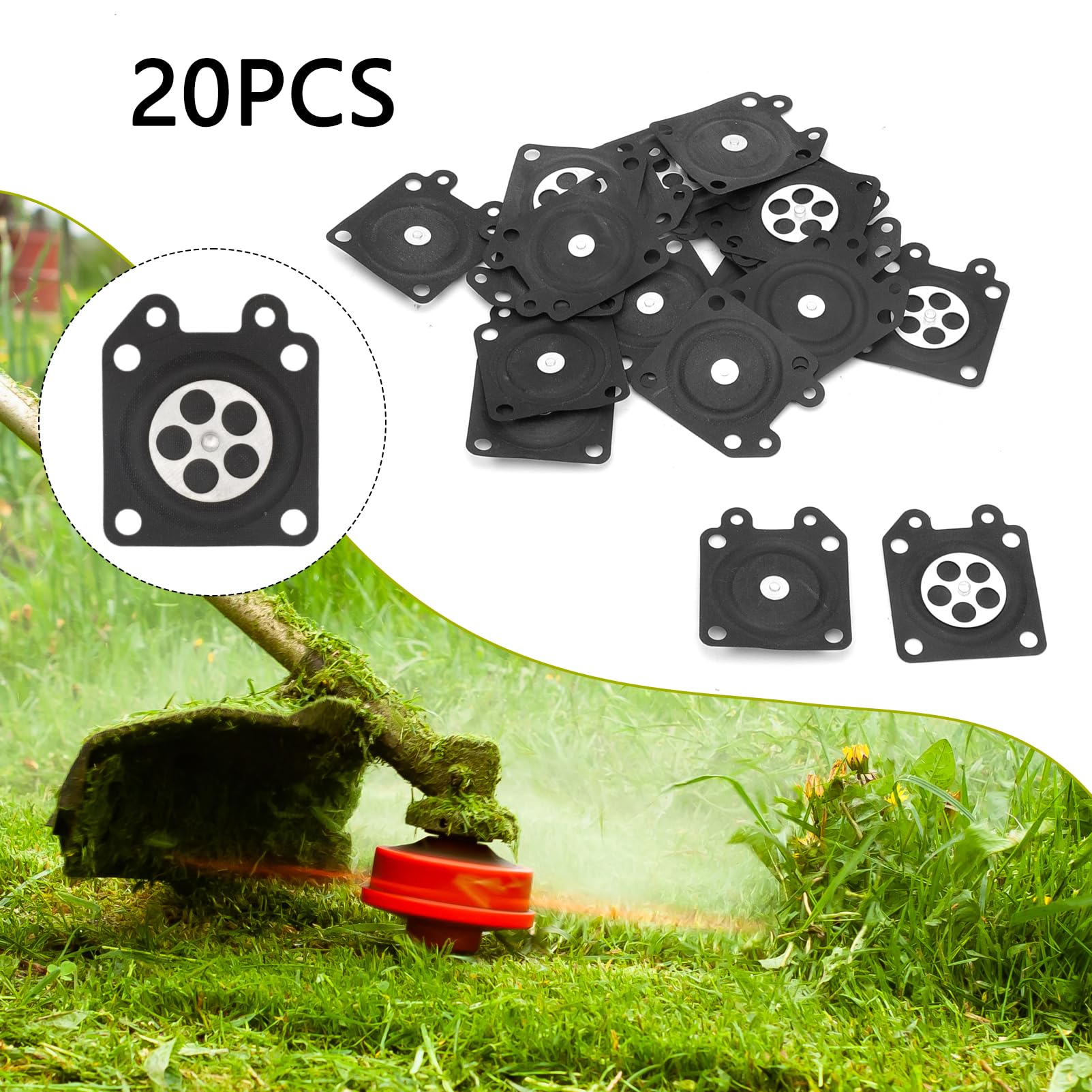 Kit 20 Guarnizioni Membrana Carburatore Per Motoseghe WT WY WZ WA Series - Ricambio 95-526