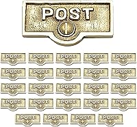 Vista 6 de Placa de interruptor de suministro para renovadores, placa de pared con acabado de latón "UPSTAIRS