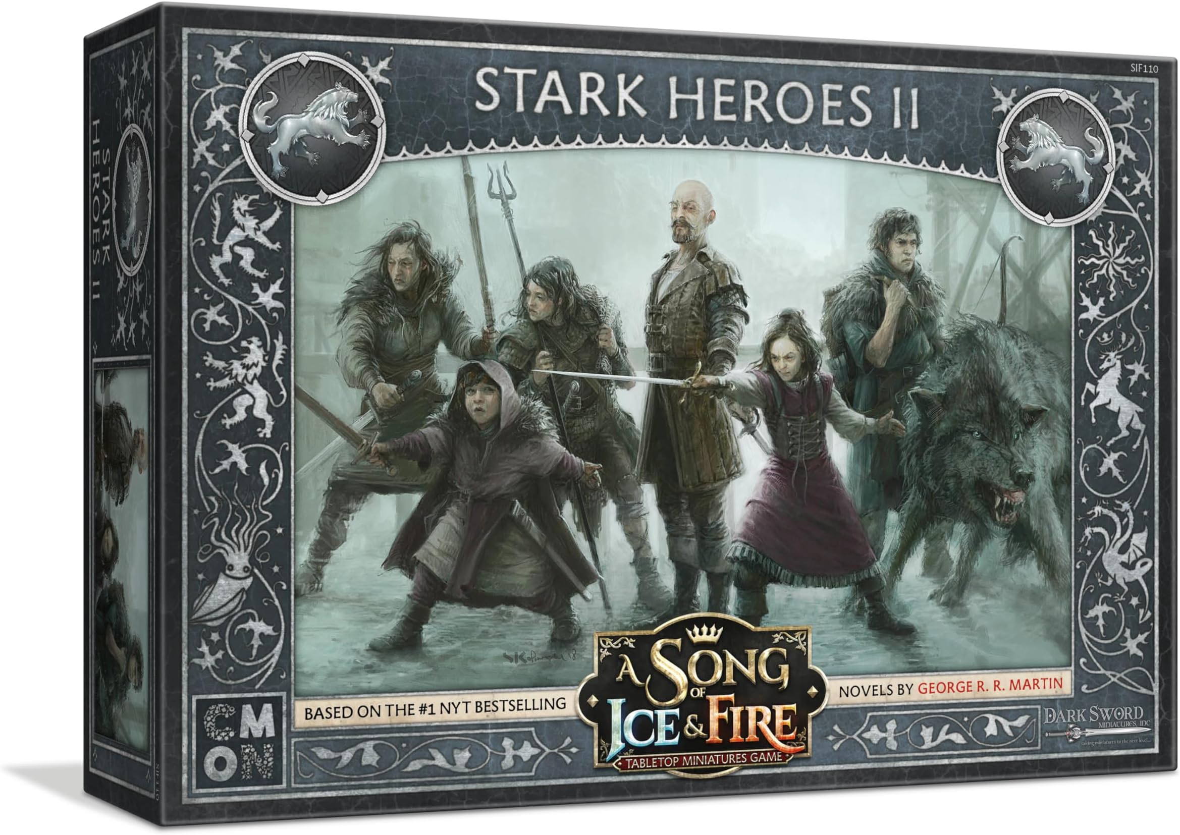 CMON A Song of Ice and Fire Tabletop Miniatures Game Stark Heroes II Set - Mighty Warriors of House Stark! Strategy Game for Adults, Ages 14+, 2+ Players, 45-60 Minute Playtime, Made by CMON