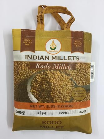 Shastha Kodo Millet Varagu - 5 Lbs Pack of 1 - Processed, Semi polished and Hulled