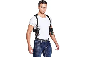 Concealed Carry Shoulder Holster with Magazine Pouch for Compact to Large Handguns...