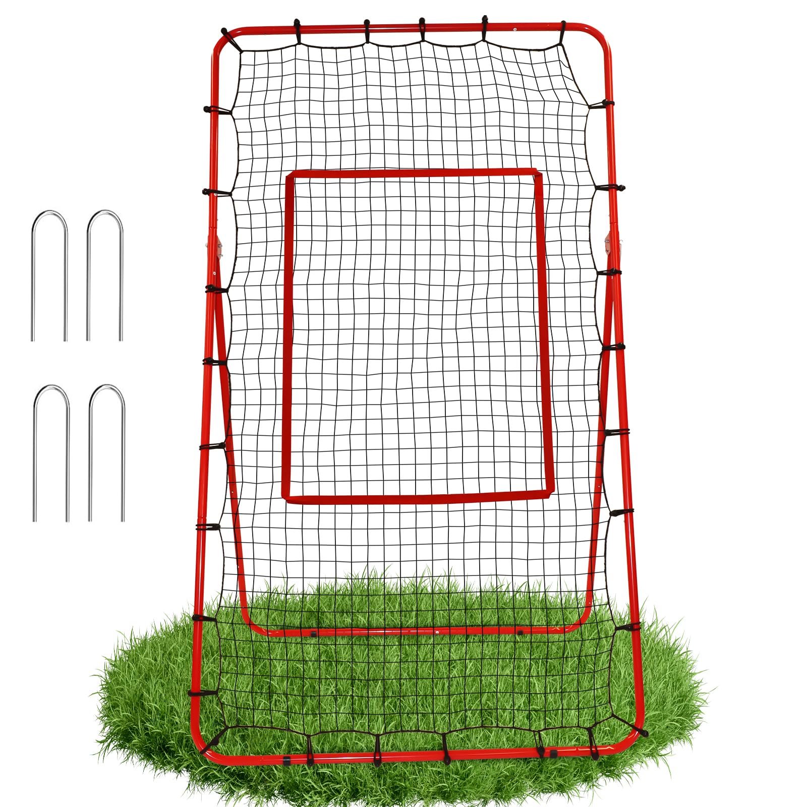 Filet Rebondisseur Volleyball 7x5 Pieds Avec Cible Néon - 5 Angles De Rebond - Neuf En Carton