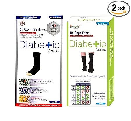 Dr. Oxyn World Class Diabetic Silver Socks with Patented Technology Combo Pack