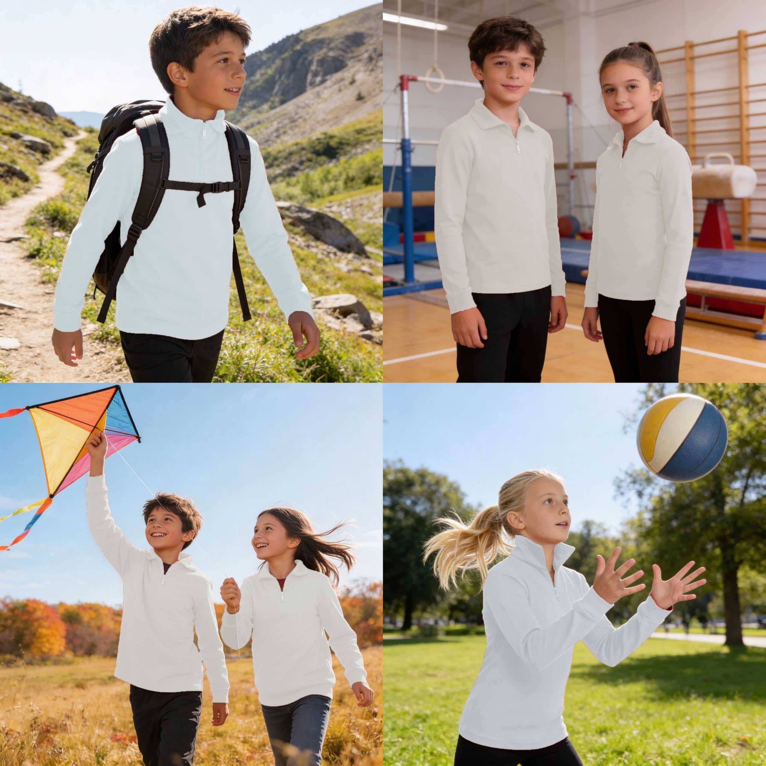 Medico Ski Shirt, 100% Baumwolle, Langarm, Rollkragen, Reißverschluss