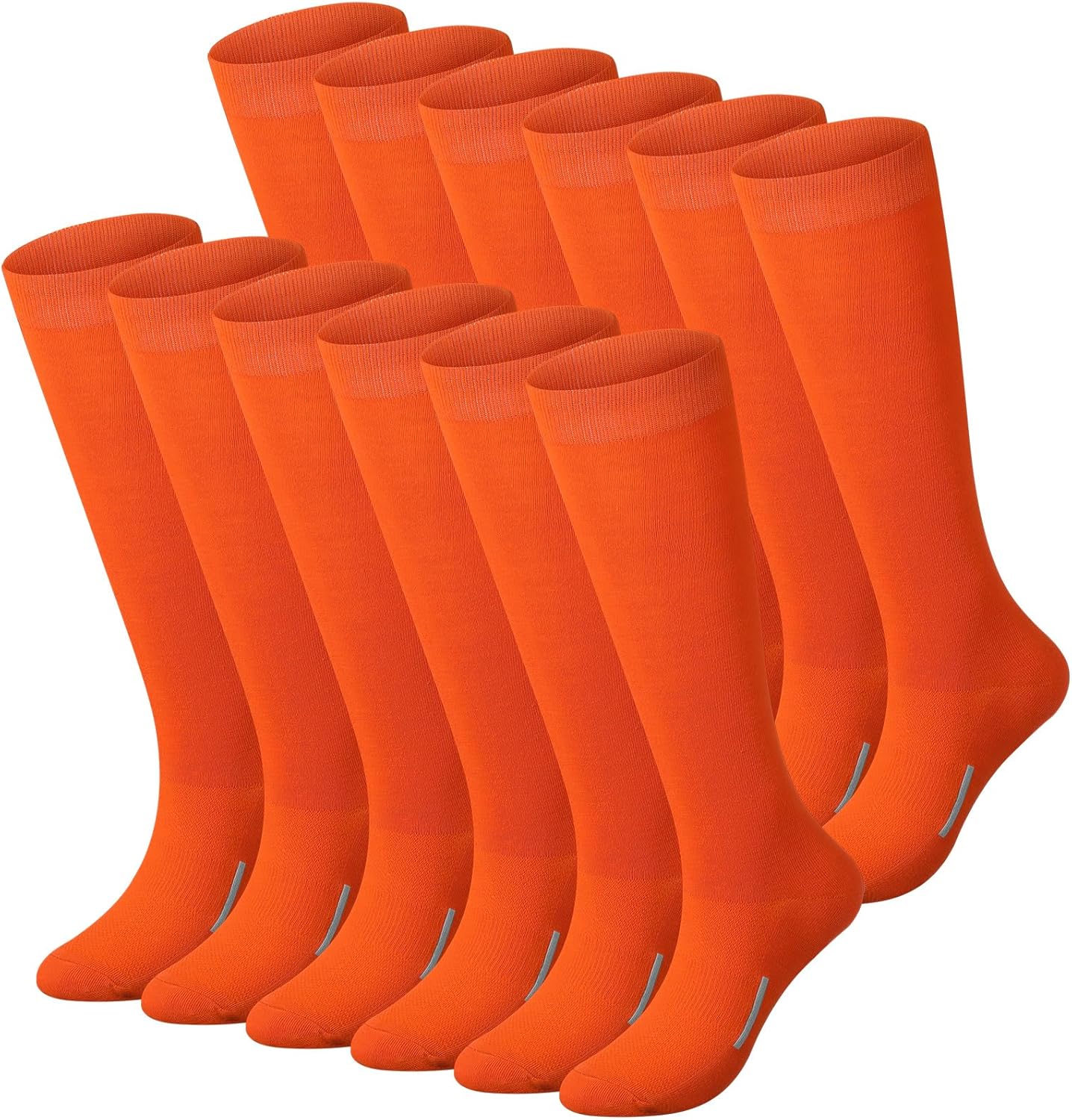 Haysandy 12 Pairs Youth Socks Bulk Soccer Football Softball Baseball Socks for Athletic Girls Kids Youth Adults Team Sport