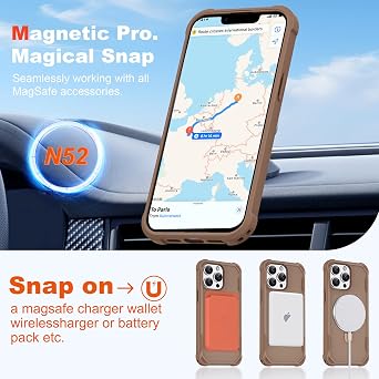 Case for iPhone 13 Pro with Stand,6.1 Brown