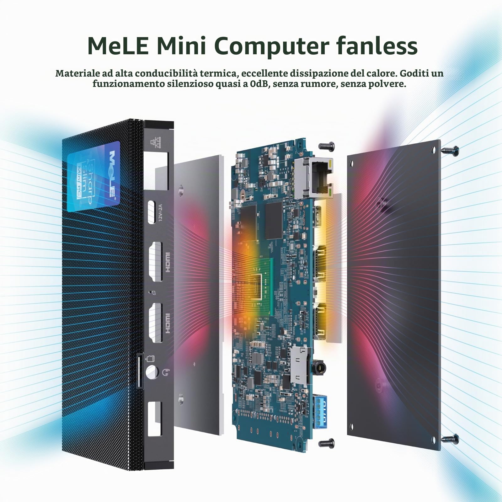 Mele Quieter3Q Mini PC senza ventola N5100 8GB 128GB piccolo desktop