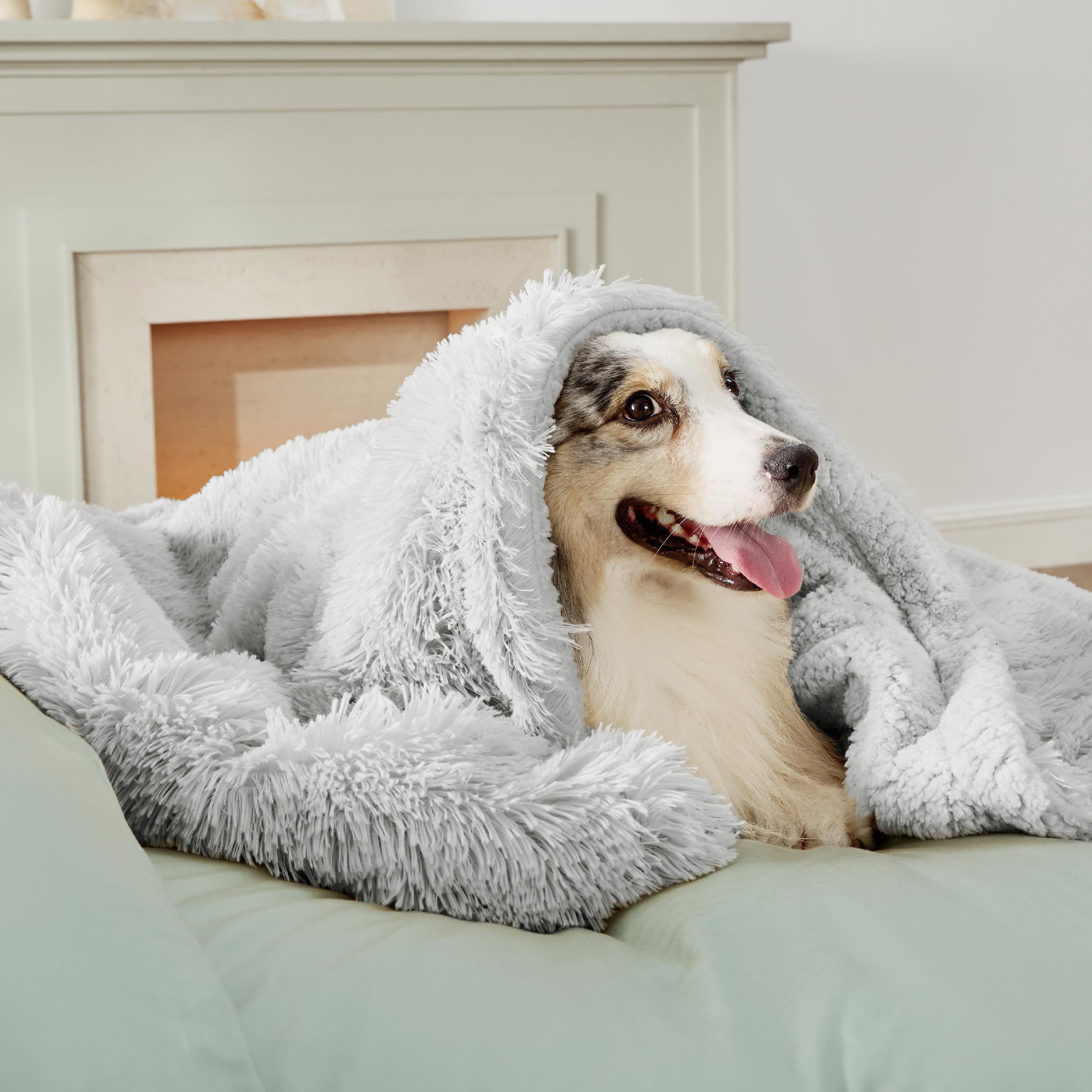 Faux Fur Pup Protector Throw Blanket Waterproof Couch Covers For