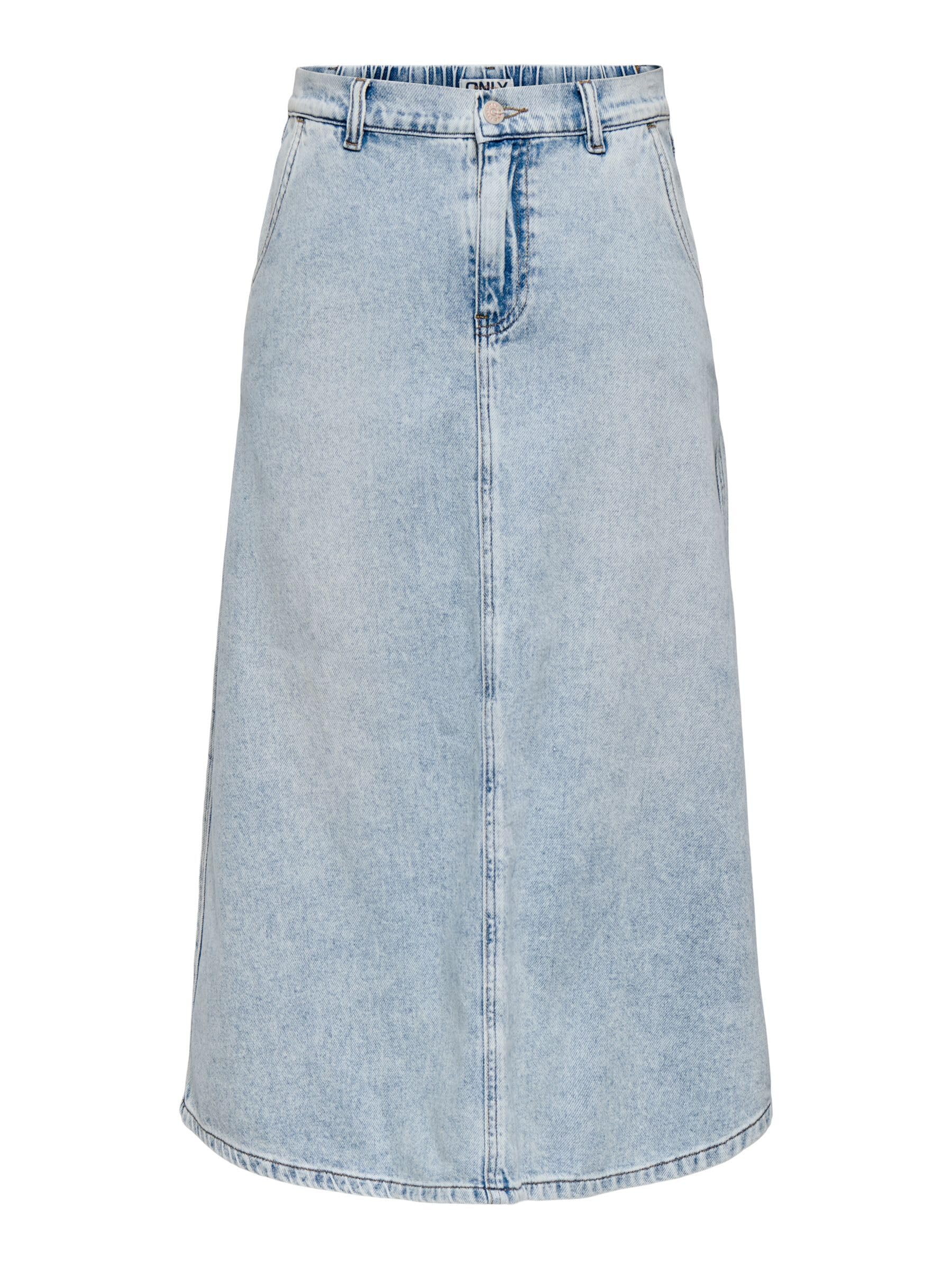 ONLY Female Jeansrock ONLMINDY Denim Jeansrock Langer Rock