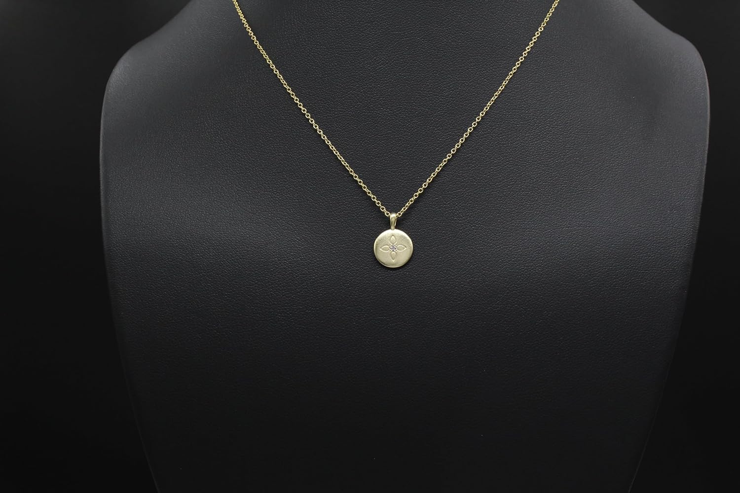 Gold Lotus Crystal Disc Necklace - Handpicked Daughter Gift