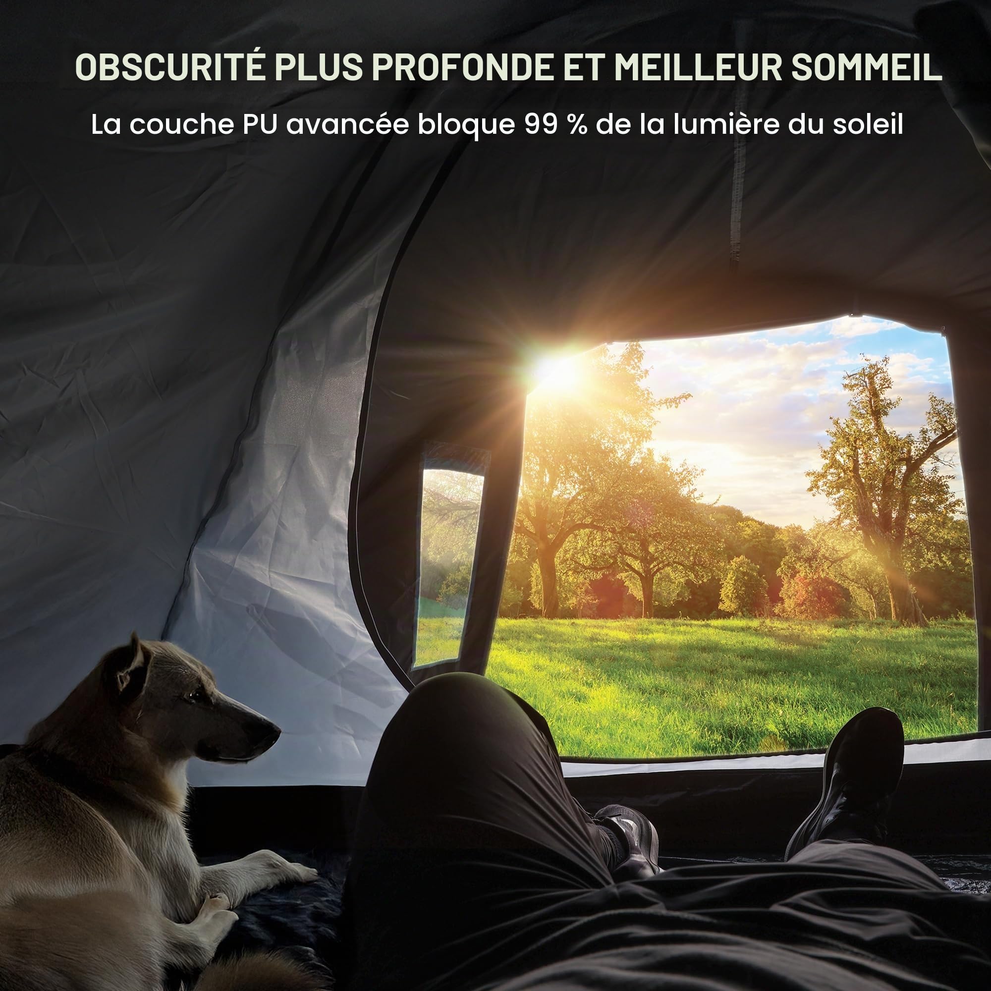 BlueWood Dome Camping Tent for 3-4 Person, Double Layer, Lightweight Holiday Family Camping and Hiking Tent, Waterproof, Sewn-in Groundsheet